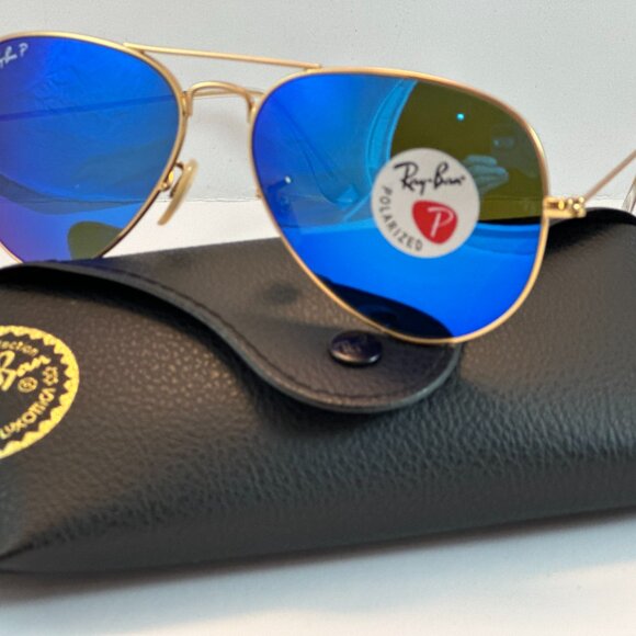 Ray-Ban RB3025 112/4L Aviator Sunglasses – Blue Polarized Lenses – Made in Italy - Picture 10 of 10